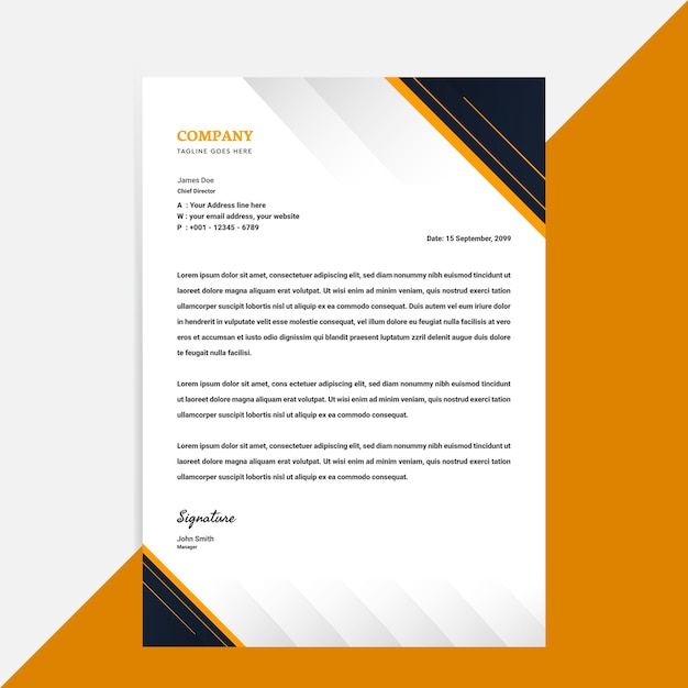 Business and modern print letterhead template design