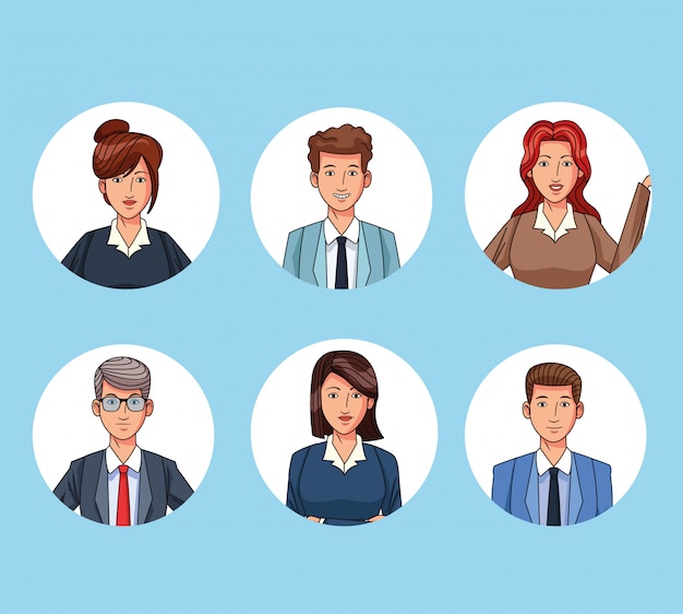 Vector business people characters