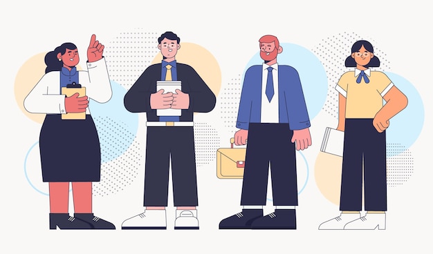Vector business people collection flat design