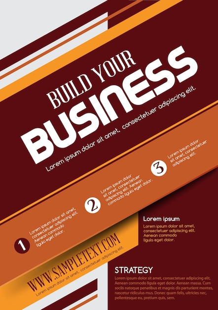 Vector business poster template business flyer