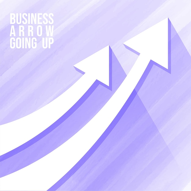 Vector business success growth arrow with arrow moving upwards