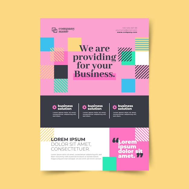 Vector business vertical poster template