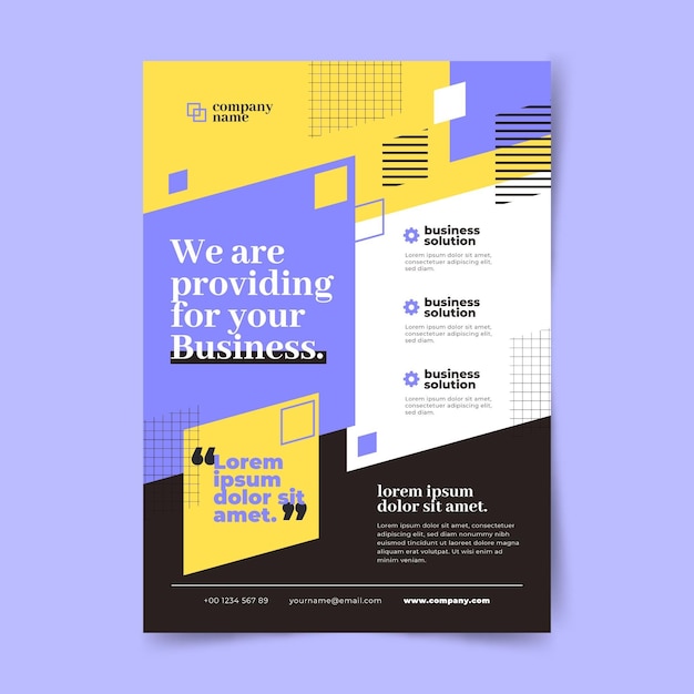 Business vertical poster template