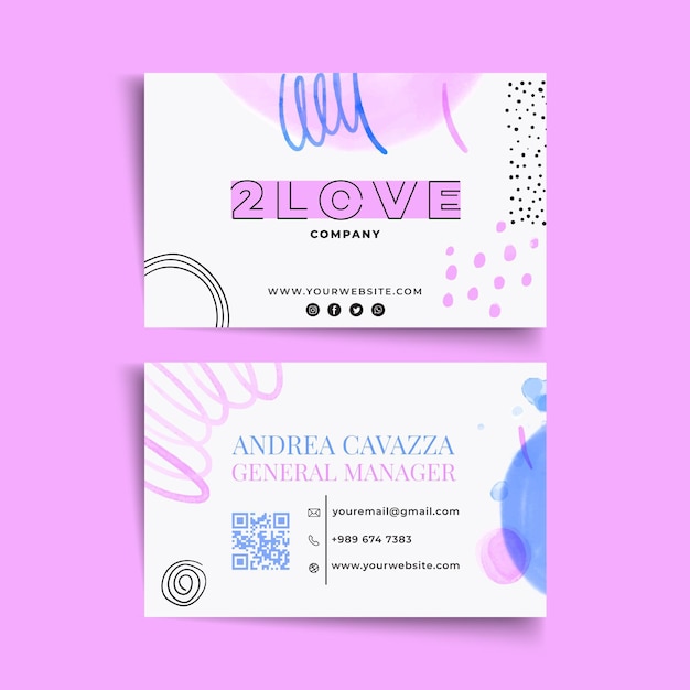 Businesswoman double-sided business card