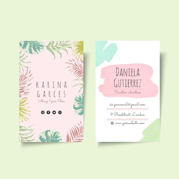 Businesswoman double-sided business card