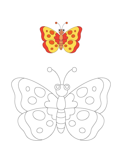 butterfly out line vector art