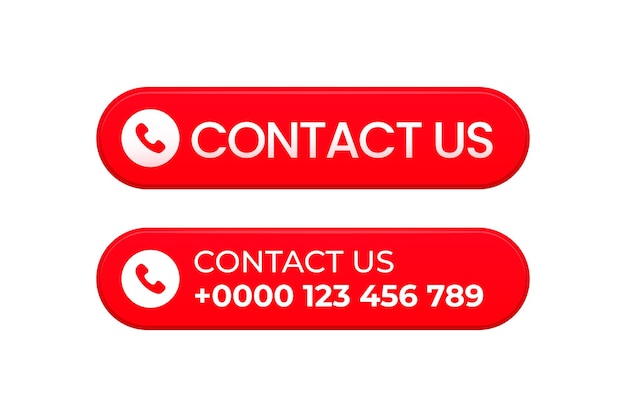 Vector call us button vector element design template