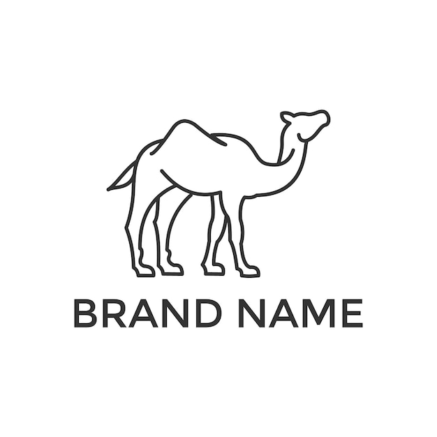 camel line Logo Design Vector