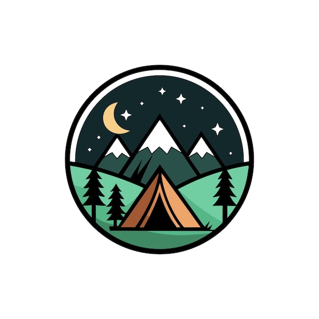 Camping logo design vector