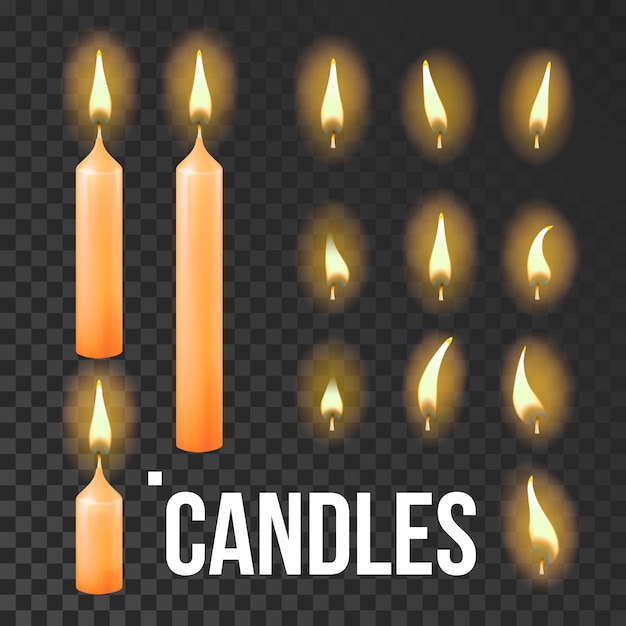 Vector candles set 