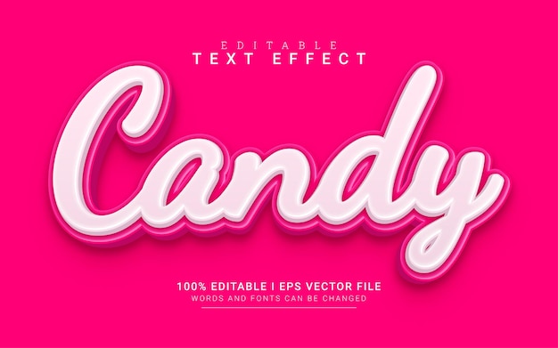 Candy editable text effect