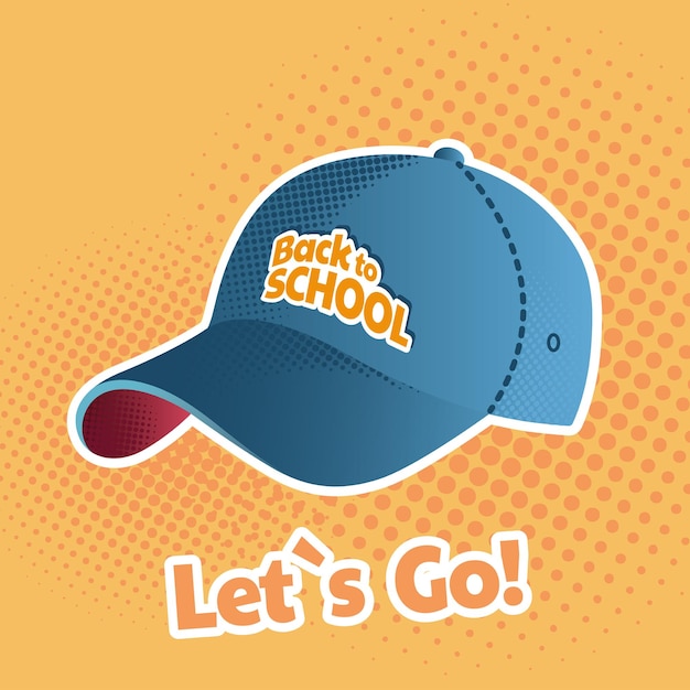 Vector cap back to school