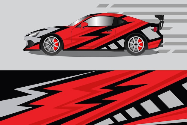 Car decal wrap design abstract racing background