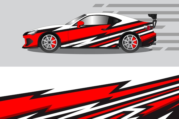 Car decal wrap design abstract racing background