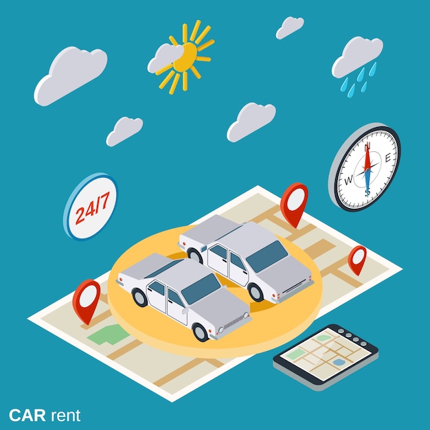 Car rent illustration