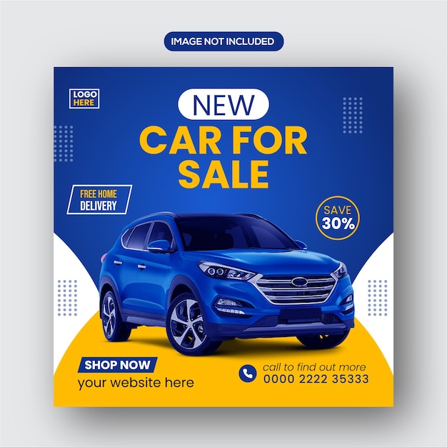 Car sale promotion social media Instagram and Facebook post banner Design