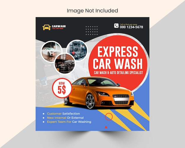 Car Wash Instagram ads Banners