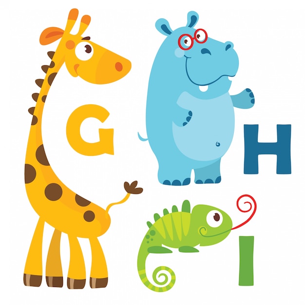 cartoon animals Alphabet