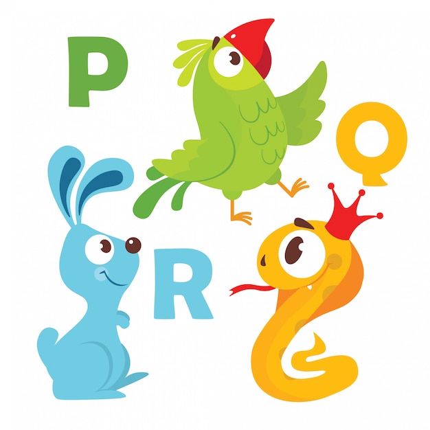 cartoon animals Alphabet