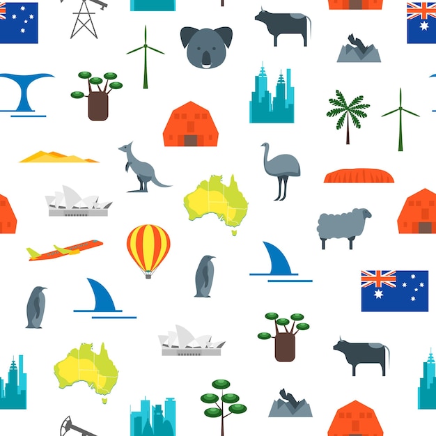 Vector cartoon australia discover concept travel vector