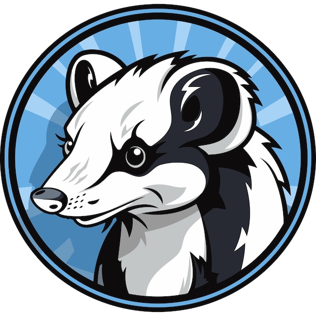 Vector cartoon badger mascot with a friendly expression perfect for branding logos and mascot design