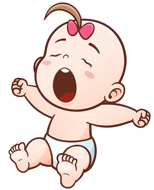 Cartoon Cute Baby sleepy