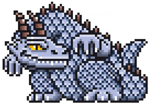 Cartoon Dragon Pixel design