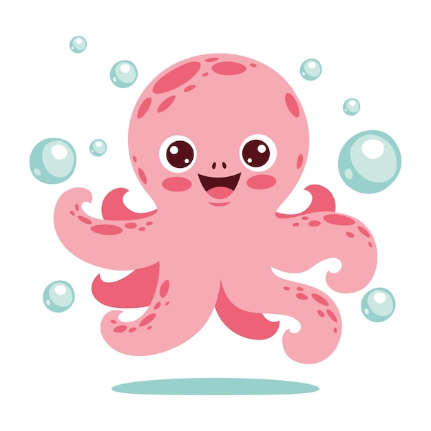 Cartoon Drawing Of An Octopus