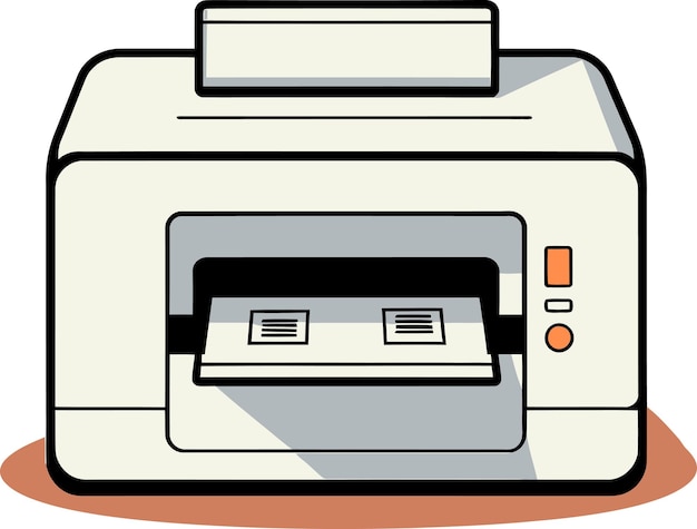 Vector a cartoon drawing of a printer that says quot printer quot