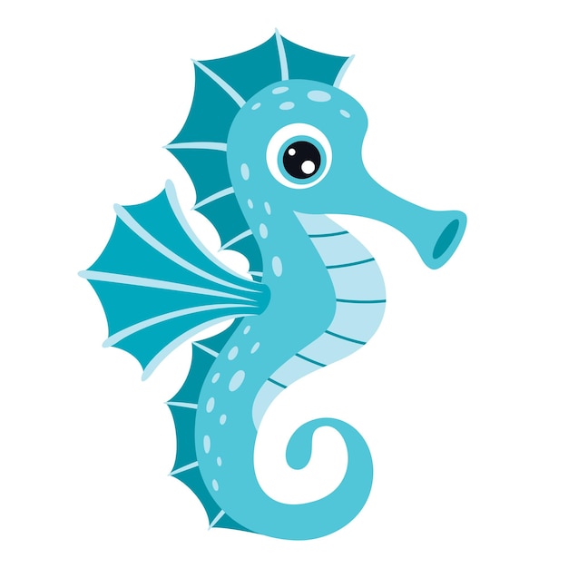 Cartoon Drawing Of A Seahorse