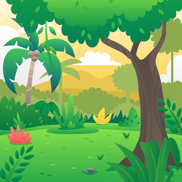 Cartoon Forest Background