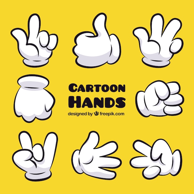 Cartoon hand gestures