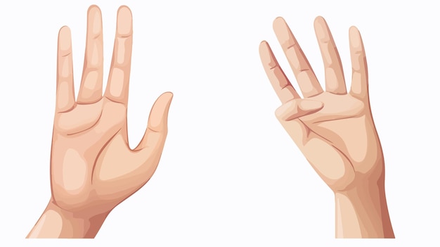 Vector cartoon hand making easy expression in sign language vector illustration