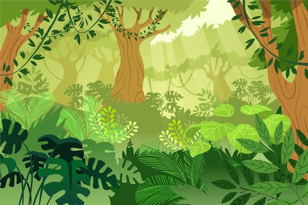 Cartoon jungle background