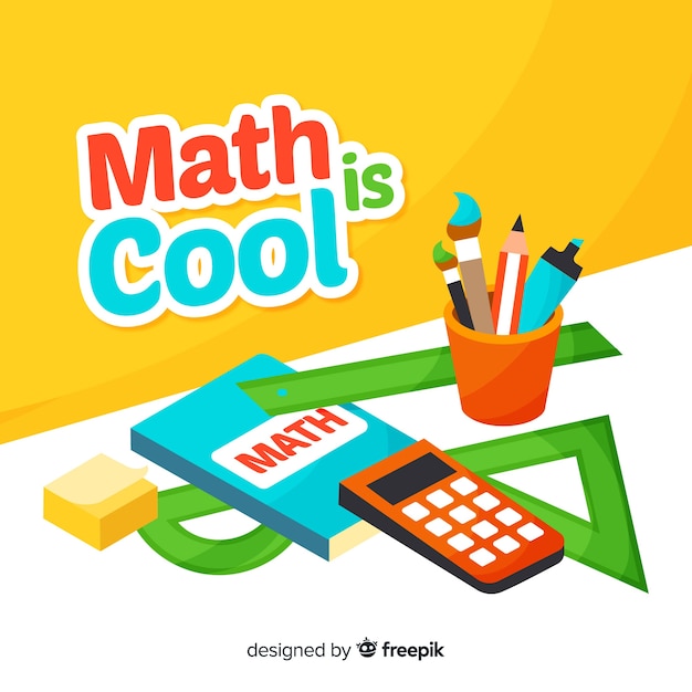 Cartoon math concept background