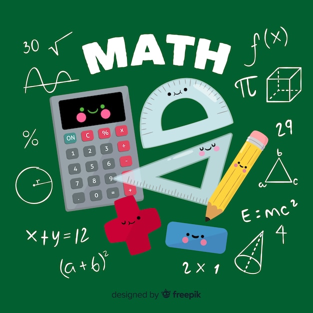 Cartoon math elements background