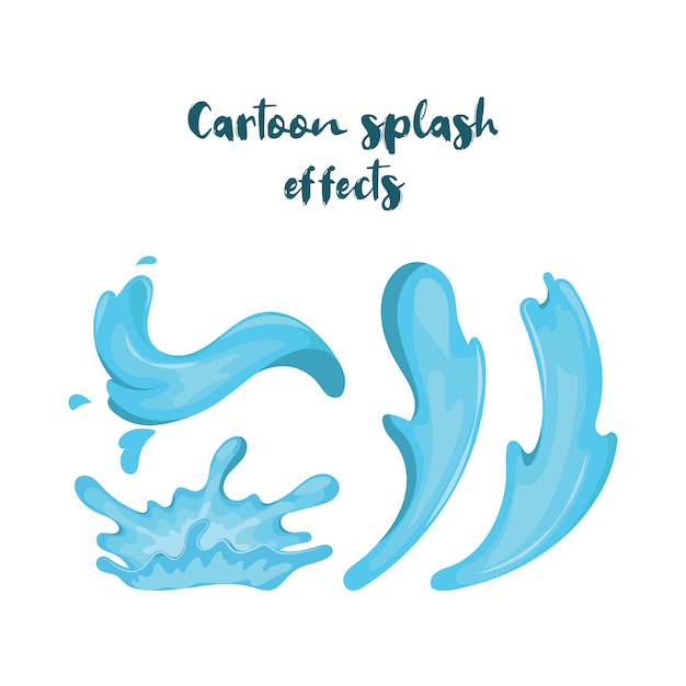 Cartoon water splash effects