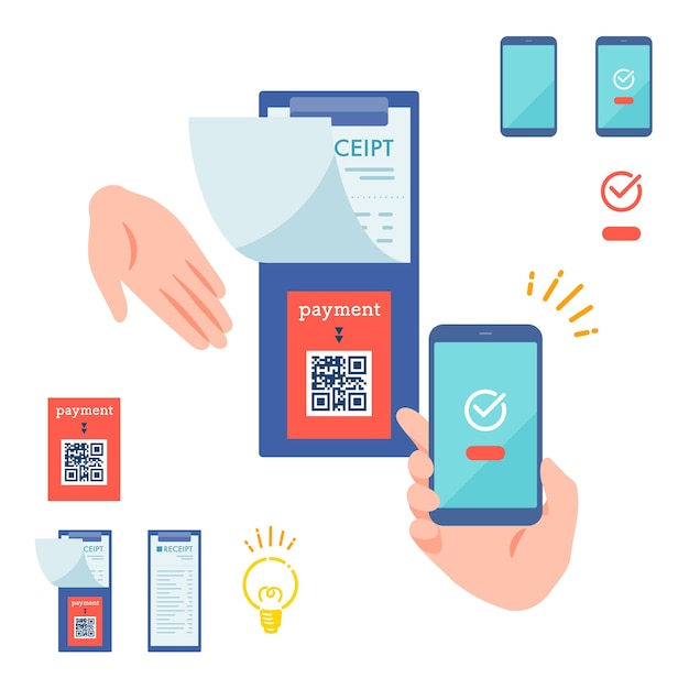 Cashless flatprint QR payment