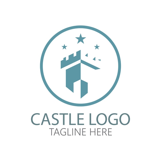 Castle Logo symbol vector illustration design template