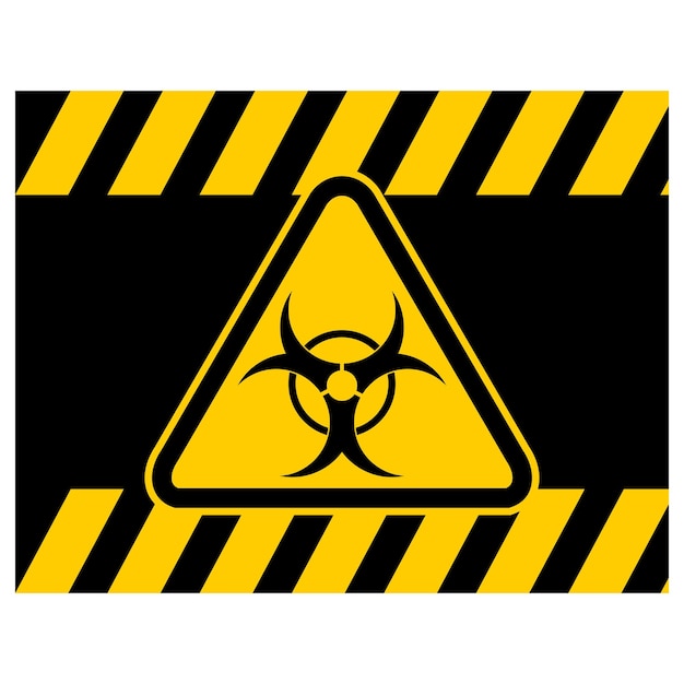 Vector caution biological hazard sign vector