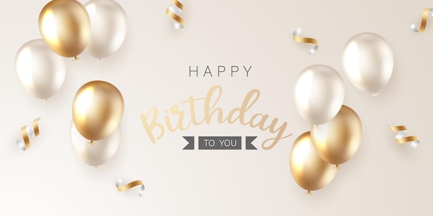 Vector celebrate your birthday background with beautiful balloons vector illustration