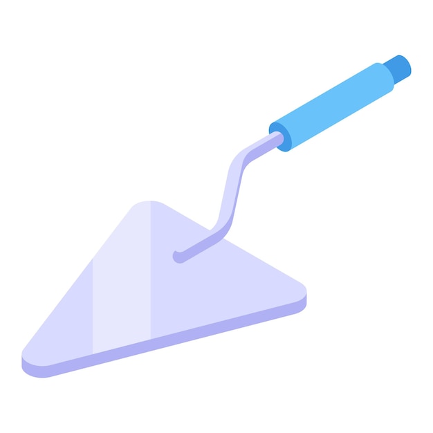 Cement trowel icon isometric vector Pile building Concrete material