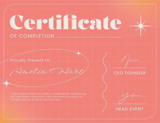 Vector certificate appreciation template design post