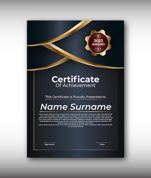 Certificate design template