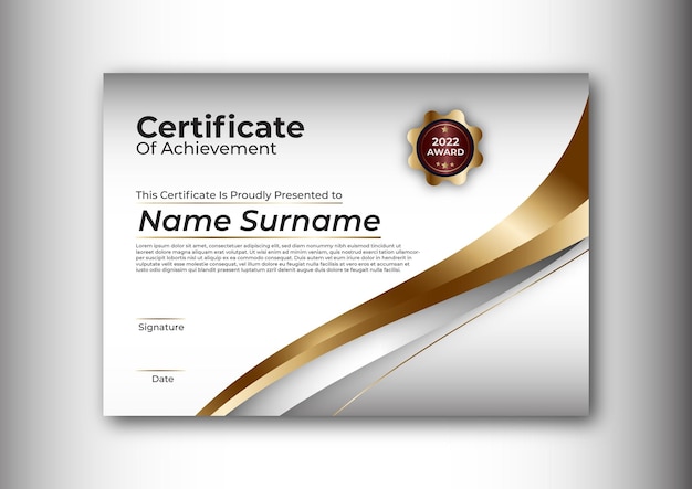 Certificate design template