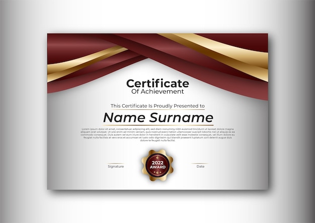 Certificate design template