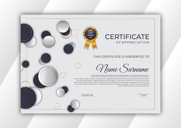 Certificate design template