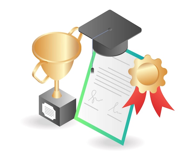 Certificate for graduation achievement students