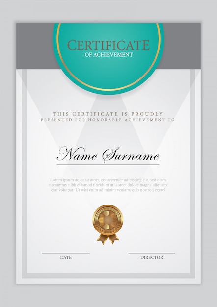 Certificate template diploma, vector illustration