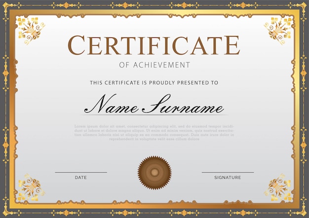 Certificate template 